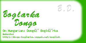 boglarka dongo business card